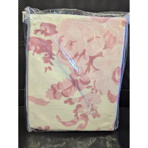 Pottery Barn Teen Pink/Ivory Love Shack Fancy Damask Double Ruffle Edge Duvet Tw - Picture 3 of 3